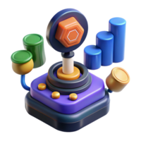 extraordinary abstract Game Controller Growth Chart Visualizing Data Progress premium png