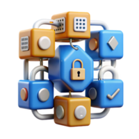 dramatic abstract Data Security A Network of Secure Blocks genuine png