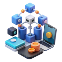 wonderful abstract Digital Ecosystem Networked Data Connected Devices professional png