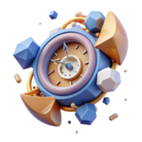 dramatic abstract Abstract Clock Time, Design, 3D, Art, Geometry, Shapes, Color, Rendering, Illustration, Background exclusive png