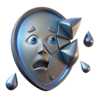 wonderful rustic Shattered Face A 3D Model of Emotional Distress high quality png