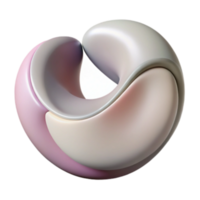 extraordinary vintage Abstract 3D Render Interlocking Curves and Shapes detailed png