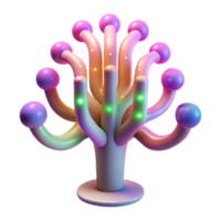 stunning modern Glowing Abstract Tree with Colorful Branches high quality png