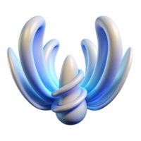 elegant abstract Abstract 3D Render Fluid Forms, Organic Shapes, Swirling Design original png