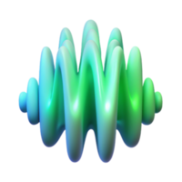 magnificent abstract Abstract 3D Waveform Vibrant Green Gradient exclusive png