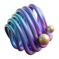extraordinary rustic Abstract 3D Render Spiral, Spheres, Gradient premium png