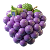 serene rustic Tiny House on a Grapevine A Delightful 3D Render 4K png
