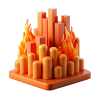 elegant artistic Burning Data Visualization of Intense Data Growth authentic png