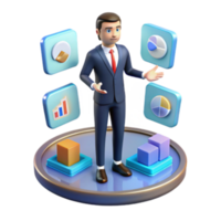 magnificent abstract Data Visualization Charts, Graphs Cubes for Business Insights authentic png