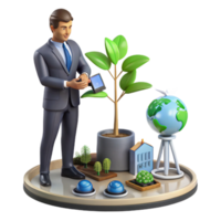 elegant contemporary Sustainable Growth Global Solutions Smart Technology high quality png