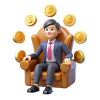 dramatic abstract Financial Success Achieving Wealth and Prosperity premium png