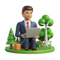 impressive abstract Sustainable Business Green Tech Environmental Solutions authentic png