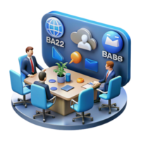 elegant rustic Global Team Collaboration Cloud Communication Data Analysis high quality png