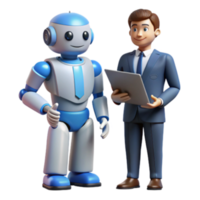 stunning traditional Robot and Businessman Automation and the Future of Work authentic png