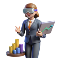 elegant abstract Virtual Reality Business Analytics Data Visualization Growth high resolution png