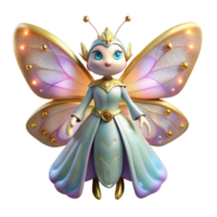 stunning rustic Enchanted Butterfly Fairy 3D Render of a Magical Creature exclusive png