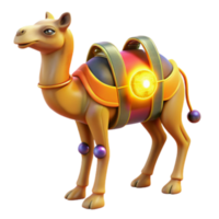 serene creative Glowing Camel 3D Render of a Futuristic Camel original png