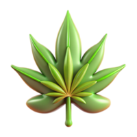 extraordinary abstract Cannabis Leaf 3D Render of Marijuana Plant 4K png