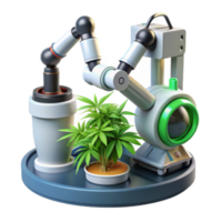dramatic abstract Automated Cannabis Cultivation Robotic Harvesting and Processing exclusive png