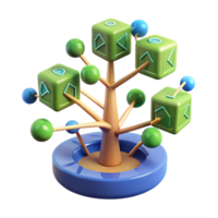 impressive rustic Abstract Data Tree Visualizing Network Growth high resolution png