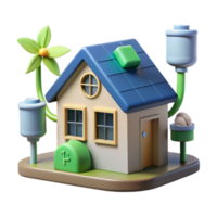 vibrant rustic Eco-Friendly Smart Home Sustainable Living Solution premium png