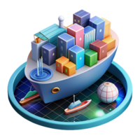 extraordinary minimalist Global Cargo Ship Efficient Container Shipping original png