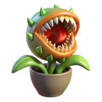 serene artistic 3D Render of Carnivorous Plant in Pot genuine png