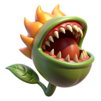 magnificent abstract 3D Model Carnivorous Plant with Sharp Teeth exclusive png
