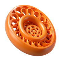 dramatic rustic Abstract Orange Spiral Design 3D Render of Circular Pattern genuine png