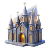 magnificent vintage 3D Model of a Cathedral Architecture, Design, and Render authentic png