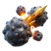serene classic Asteroid Collision Cosmic Impact and Fiery Debris genuine png