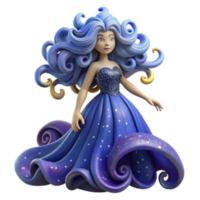 stunning abstract Cosmic Princess 3D Render of Fantasy Dress high resolution png