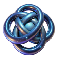 vibrant minimalist Cosmic Knot Intertwined Rings of Celestial Design high resolution png