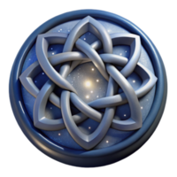 wonderful minimalist Cosmic Knot Celestial Design, 3D Render high quality png