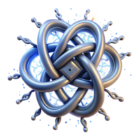 extraordinary rustic Intricate Knot Design Abstract 3D Render genuine png