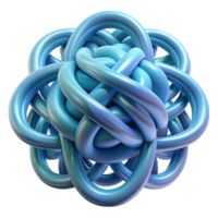 vibrant contemporary Abstract 3D Knot Intertwined Curves and Loops high quality png