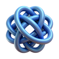 beautiful abstract Intricate 3D Knot Complex Geometry Design authentic png