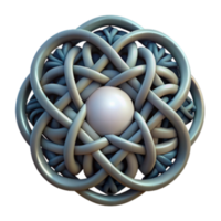 serene abstract Intricate Knot Design 3D Render of Intertwined Loops and Sphere genuine png