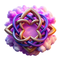 dramatic abstract Mystic Knotwork 3D Render of Intertwined Design 4K png