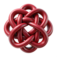 extraordinary modern Intricate Knot Design 3D Render of Complex Intertwined Pattern professional png