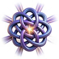 beautiful modern Intricate Knot Design 3D Render of Complex Intertwined Structure original png