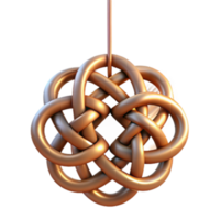 magnificent modern Intricate Knot Design 3D Render of a Complex Intertwined Pattern original png