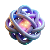 extraordinary minimalist Intricate Knot 3D Render of Abstract Intertwined Structure professional png