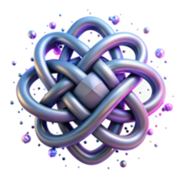 stunning contemporary Abstract Knot 3D Render of Intertwined Design high resolution png