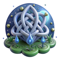magnificent traditional Celestial Knot 3D Render of Fantasy Art authentic png