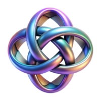 impressive minimalist Interlocking Rings A 3D Abstract Knot Design high resolution png