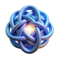 extraordinary classic Intricate Knot Design Abstract 3D Render original png