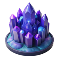 extraordinary abstract Glimmering Crystal Cluster A Sparkling 3D Render authentic png