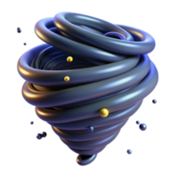 wonderful artistic Abstract Vortex 3D Render of Swirling Tubes and Spheres exclusive png