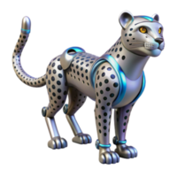 serene rustic Robotic Cheetah Futuristic Design, 3D Model high resolution png